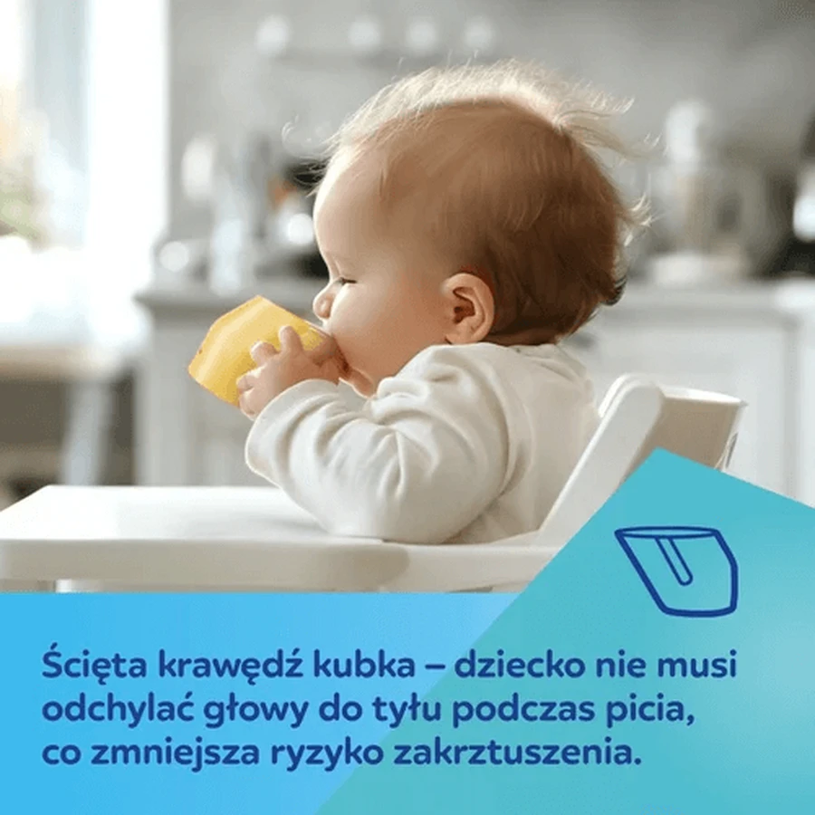 Canpol Babies, clever cup for learning to drink, open, yellow, 1 piece