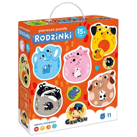 CzuCzu First Puzzle Families, Puzzles für Kinder, ab 15 Monaten, 22 Elemente