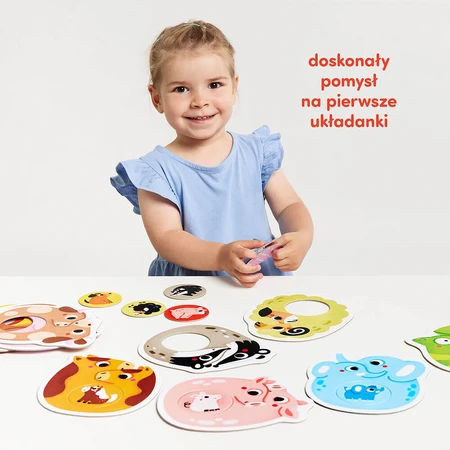 CzuCzu First Puzzle Families, Puzzles für Kinder, ab 15 Monaten, 22 Elemente