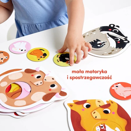 CzuCzu First Puzzle Families, Puzzles für Kinder, ab 15 Monaten, 22 Elemente