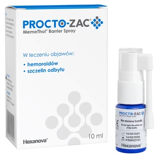Procto-Zac MemeThol Barrier Spray, 10 ml.