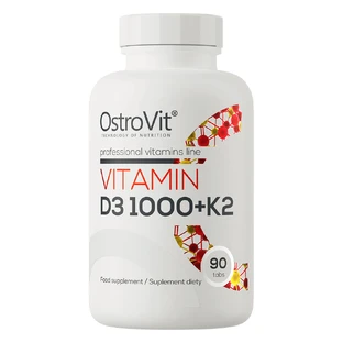 OstroVit Vitamin D3 1000 + K2, 90 tabletek