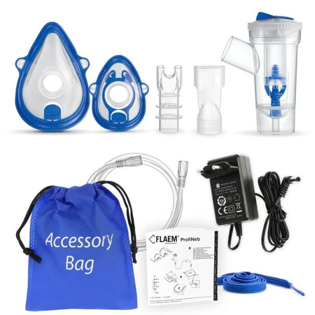 Flaem ProfiNeb, ultra-quiet pneumatic-piston inhaler for children and adults