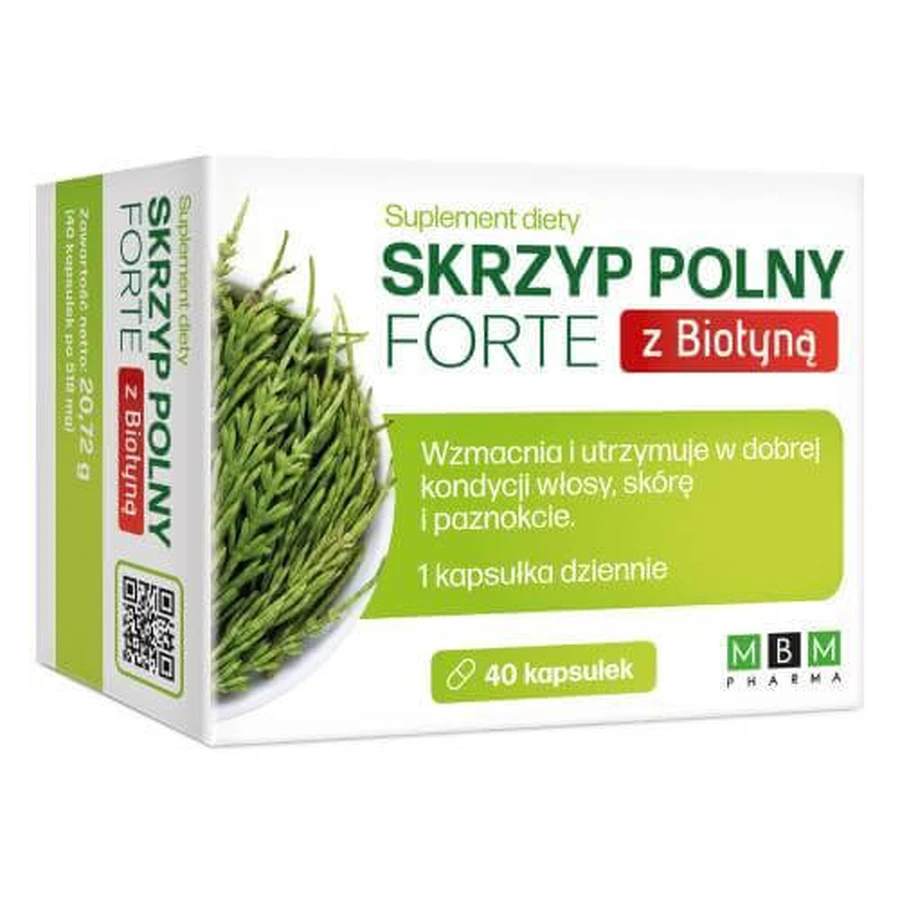 Prêle Forte avec biotine, 40 gélules