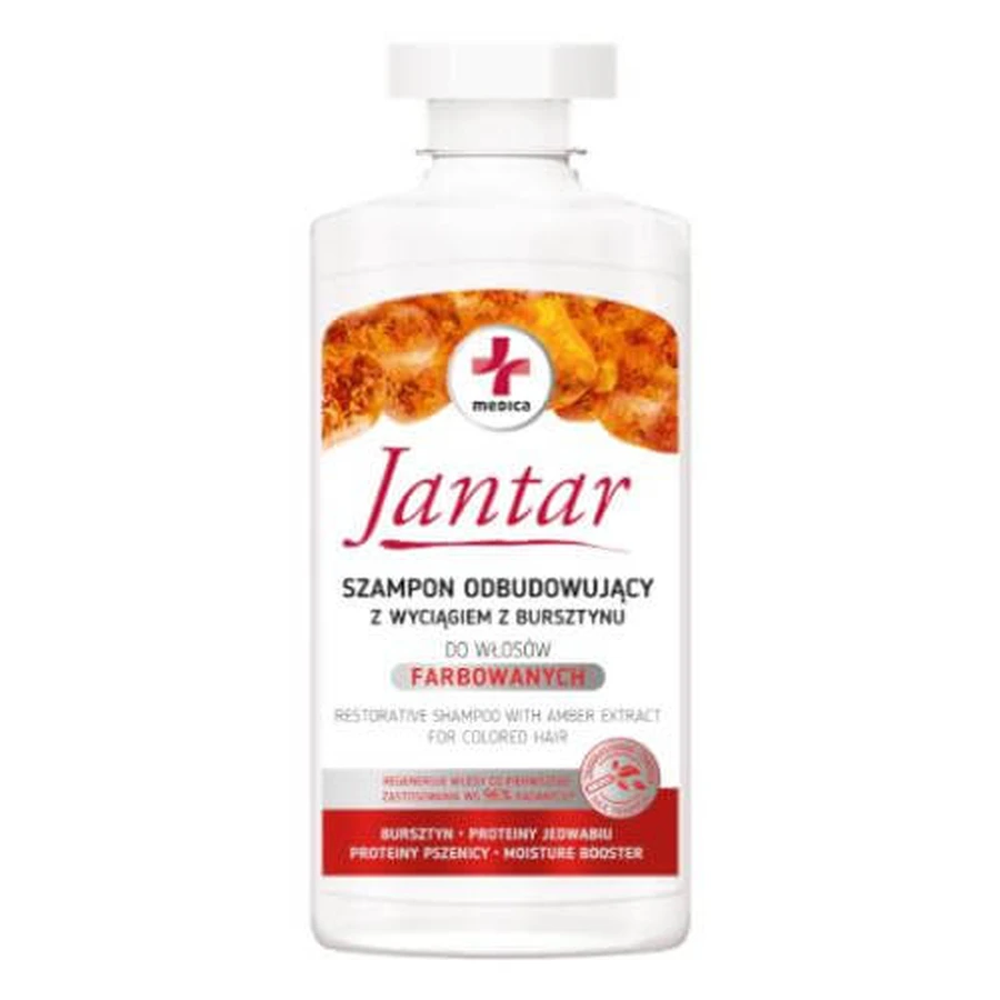 JANTAR MEDICA Șampon restaurator pentru păr vopsit cu extract de chihlimbar, 330 ml