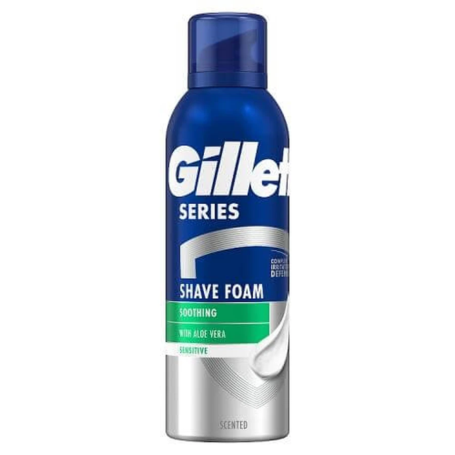 Gillette Series Mousse de rasage apaisante à l'Aloe Vera, 200ml