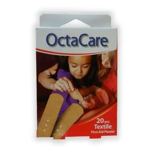 Erste-Hilfe-Pflaster, Tekstil, 19x72 mm, 20 Stück, Octacare
