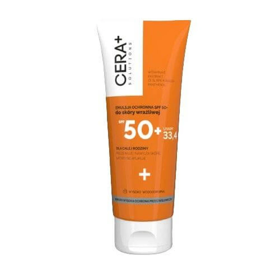 Cera+ Solutions Emulsion protectrice pour peaux sensibles SPF50+, 200 ml