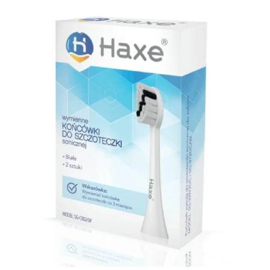 HAXE Sonic toothbrush tips SG-W972DC white, 2 pcs.