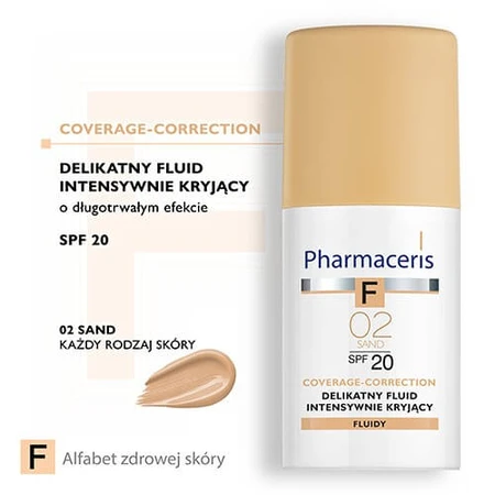 PHARMACERIS F Intensive Abdeckflüssigkeit "02" mit SPF20 - 30 ml
