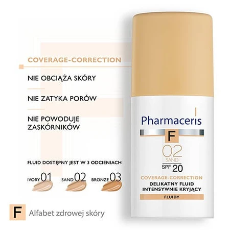 PHARMACERIS F Intensive Abdeckflüssigkeit "02" mit SPF20 - 30 ml