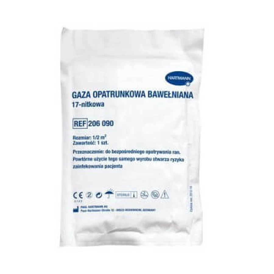 Hartmann Cotton dressing gauze sterile 17-thread 1/2 m2 1pc