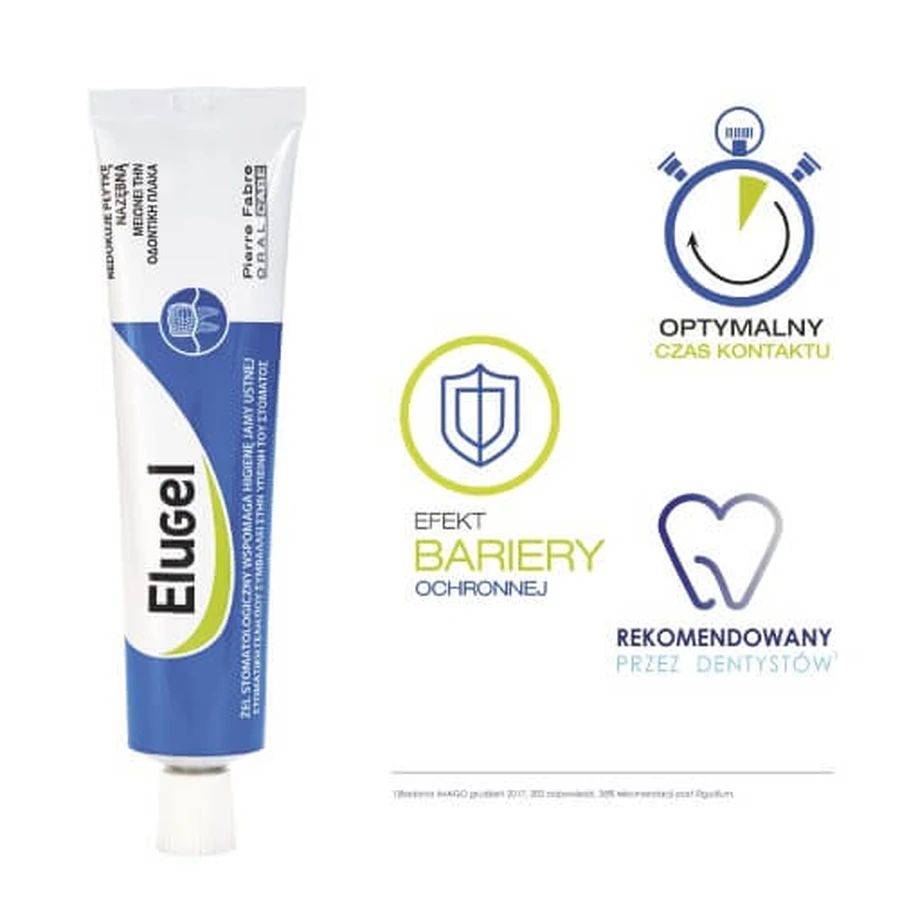 Elugel Cleansing Dental gel mint flavor, 40 ml