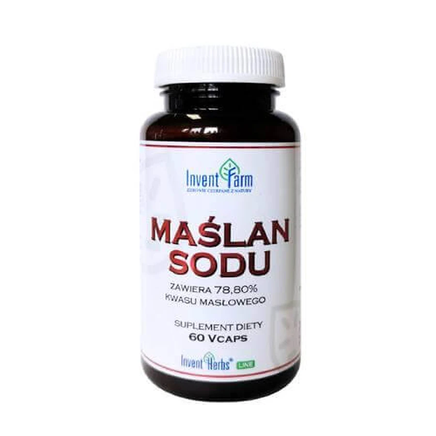 Invent Farm Natriumbutyraat, 60 capsules