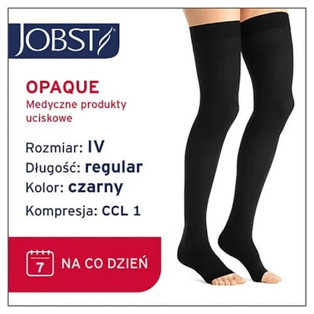 JOBST OPAQUE long compression stockings CCL1 black, size 4 OP