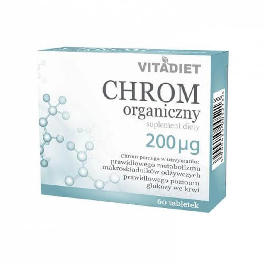 VITADIET Organic Chromium 200 µg, 60 tablets