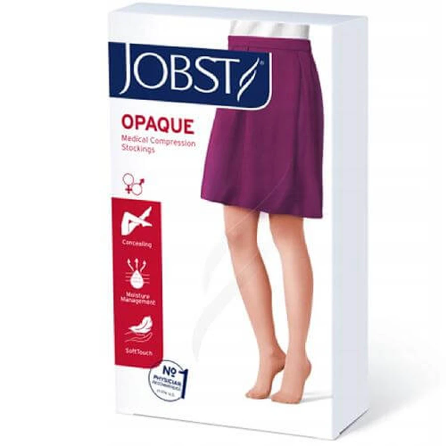JOBST OPAQUE șosete lungi de compresie pentru genunchi CCL2 naturale, mărimea 6 ZP