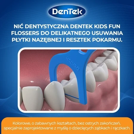 DENTEK Kids Dental Floss Tandenstokers Fyn Flossers, 40st