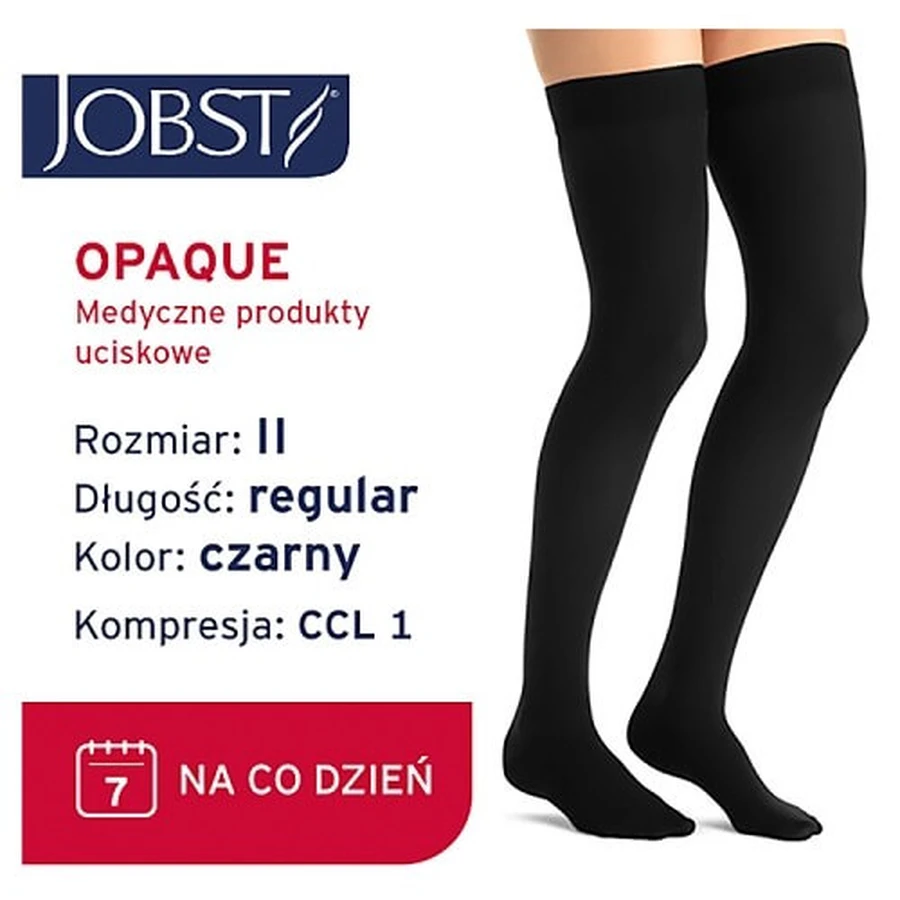 JOBST OPAQUE bas de compression long CCL1 noir, taille 2 ZP