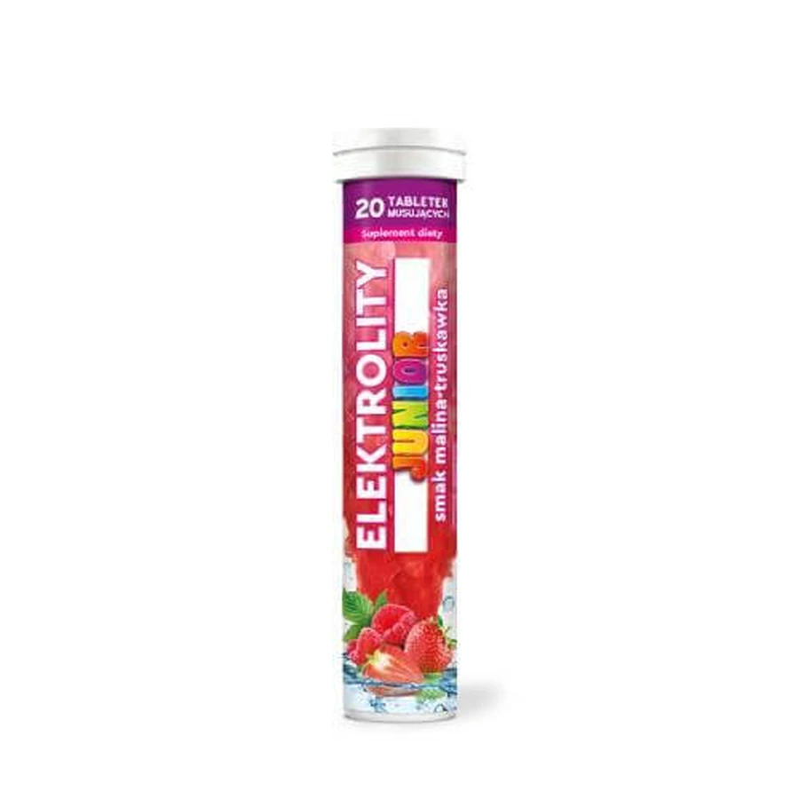 Elektrolyte Junior mit Himbeer- und Erdbeergeschmack, 20 Mousse-Tabletten