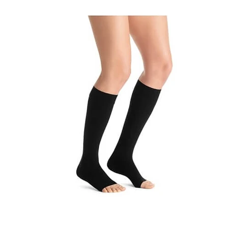 JOBST OPAQUE lange Kompressionskniestrümpfe CCL1 schwarz, Größe 4 OP