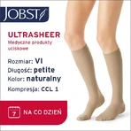 JOBST ULTRASHEER Kurzer Kompressionskniestrumpf CCL1 natur, Größe 6 ZP