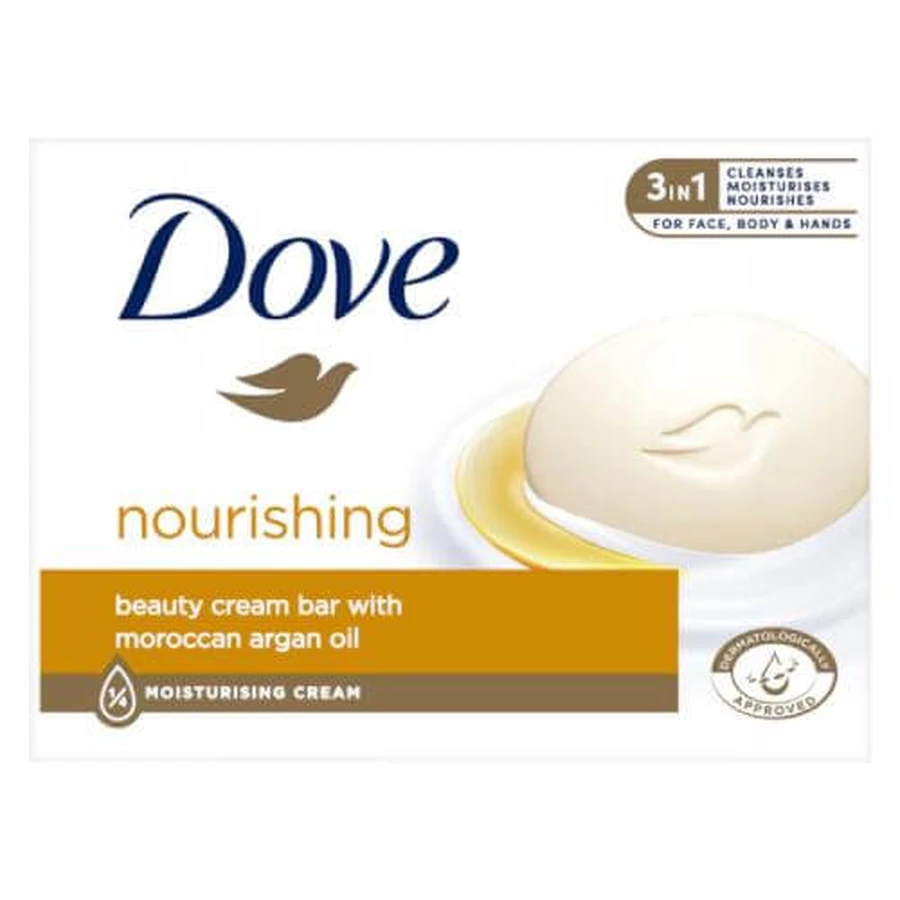 Dove Nourishing Creamy Moroccan Argan Oil washing bar, 90 g
