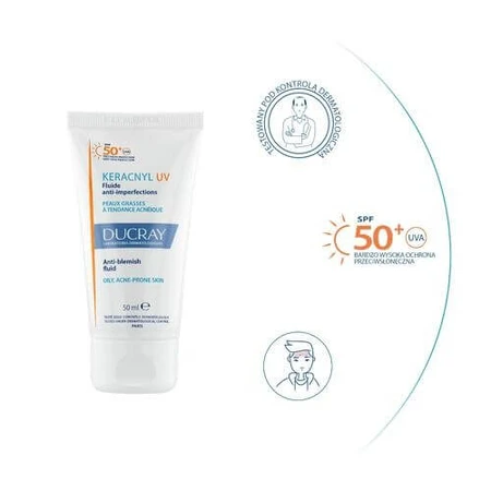 DUCRAY KERACNYL Fluide UV contre les imperfections SPF50+ 50ml