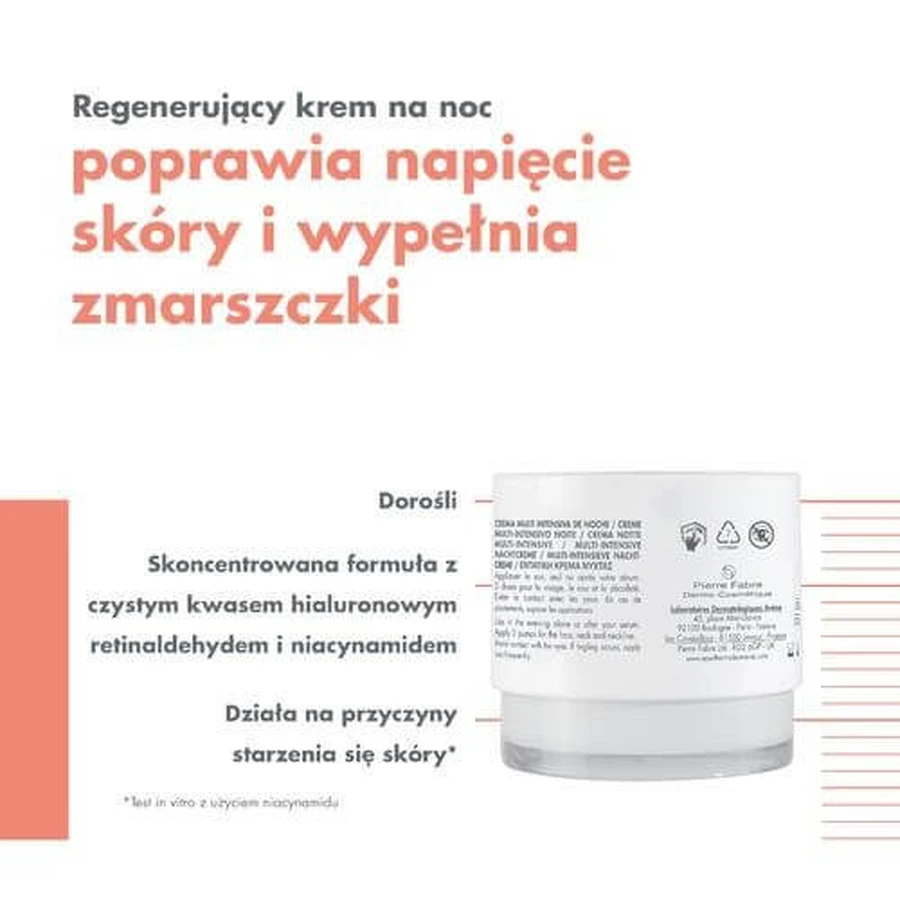 AVENE HYALURON ACTIV B3 Multi Intensive Night Cream, 40ml