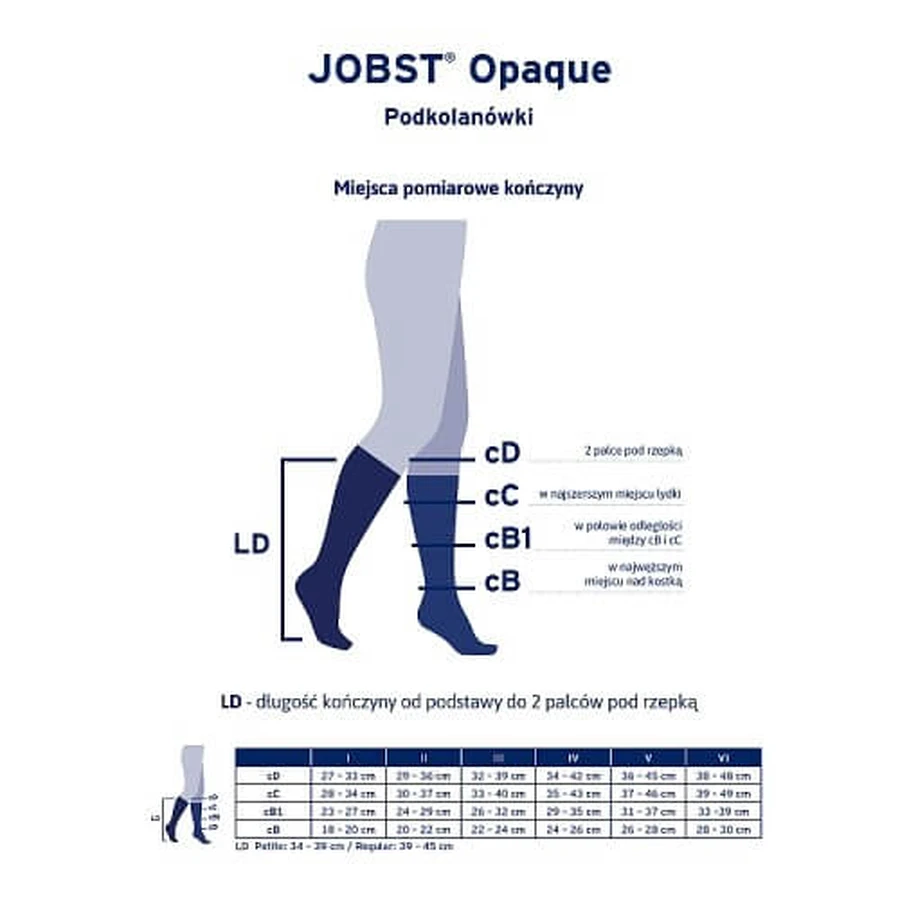JOBST OPAQUE long compression knee socks CCL1 natural, size 5 OP