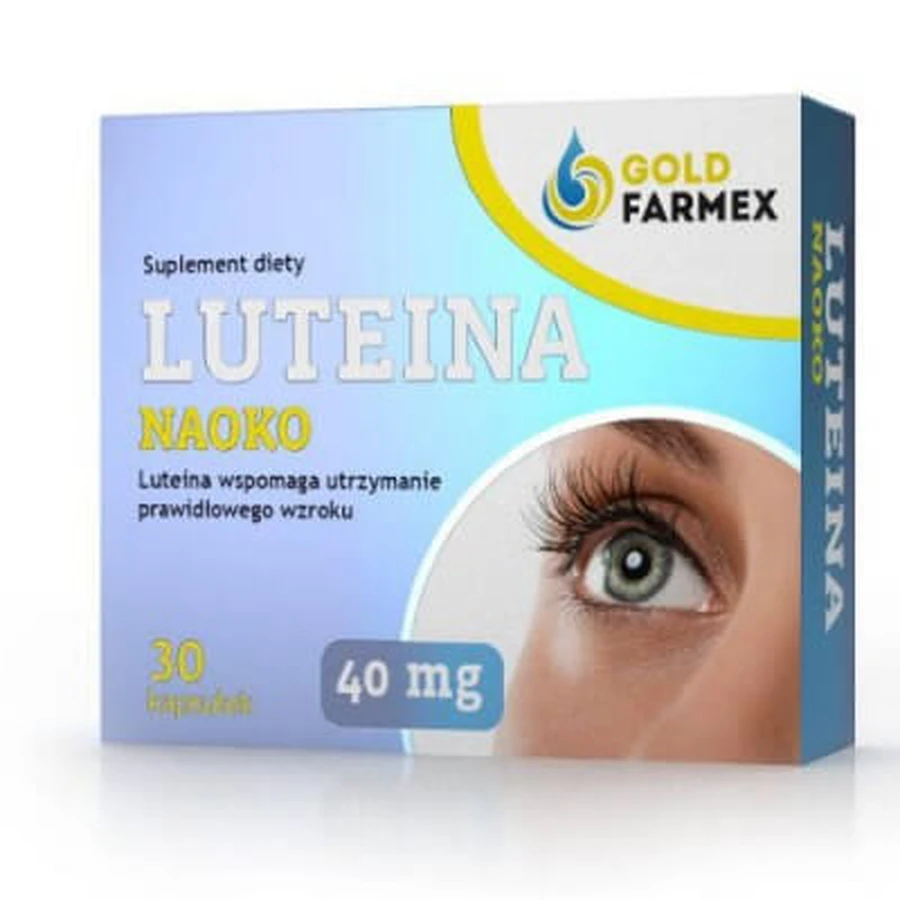 GOLDFARMEX Luteína Naoko 40 mg, 30 cápsulas