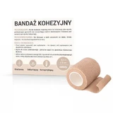 Cohesief verband 4,5mx5cm vleeskleurig, 1pc
