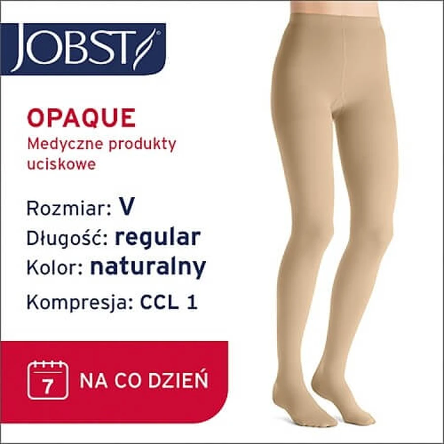 JOBST OPAQUE collant de compression CCL1 naturel, taille 5 ZP
