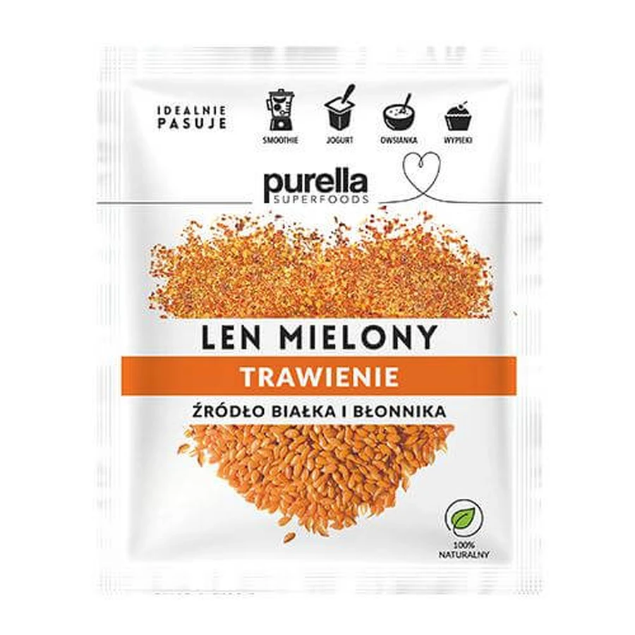 PURELLA Len mielony odtłuszczony, 180 g: ceny i cechy