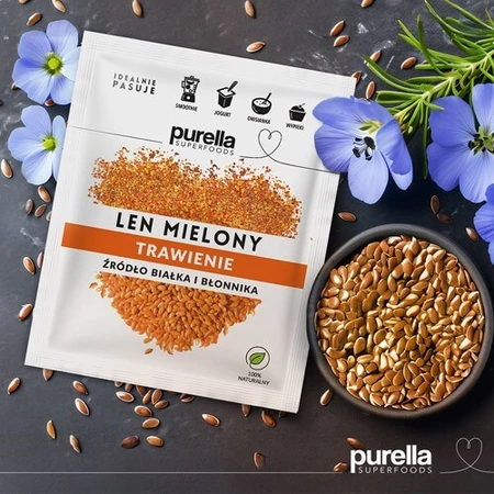 PURELLA Len mielony odtłuszczony, 180 g: ceny i cechy