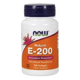 NOW FOODS Vitamin E-200 (mit gemischten Tocopherolen), 100 Kapseln