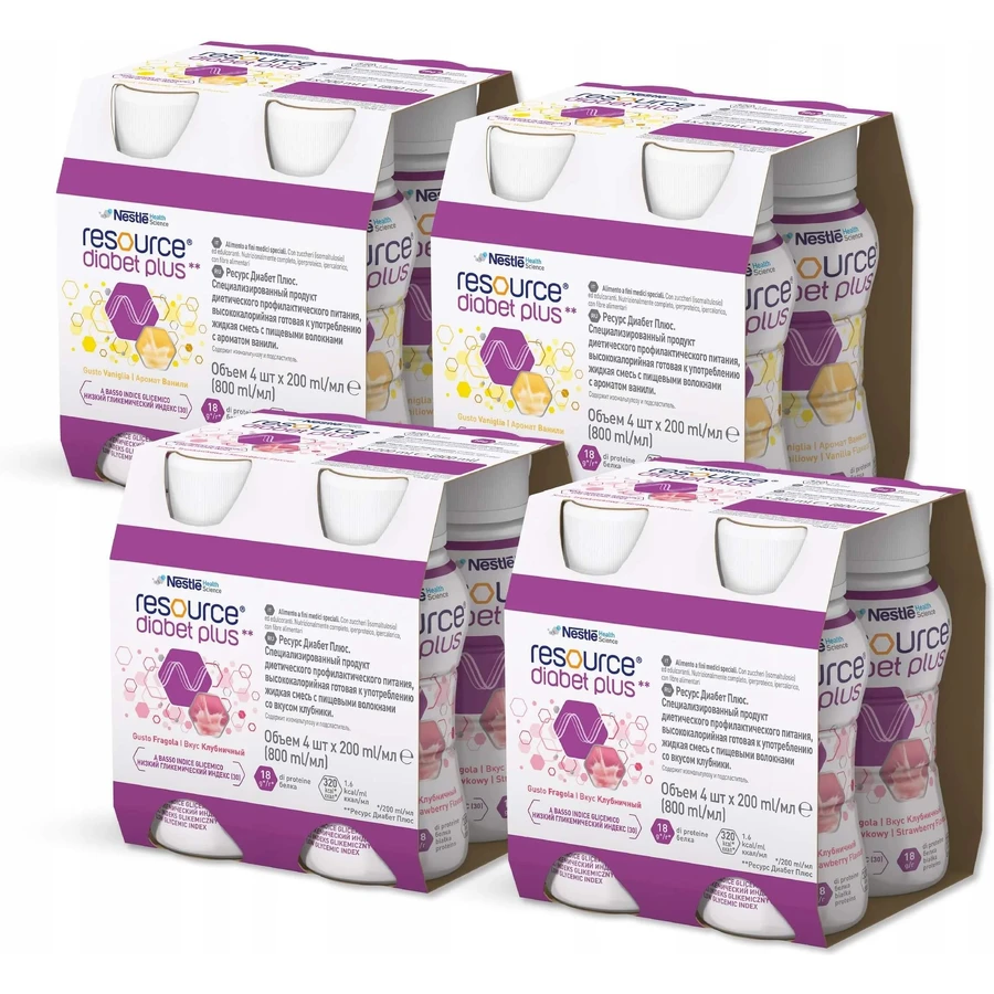 Kit Resource Diabet Plus pour 7 jours (16 flacons x 200ml)