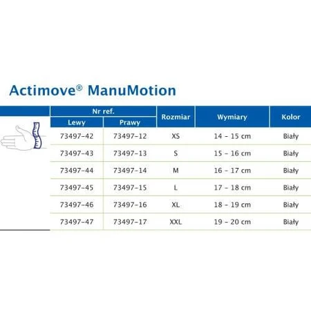 Actimove Professional Line Orthèse de stabilisation du poignet avec renfort et compression médicale (XS) blanc gauche