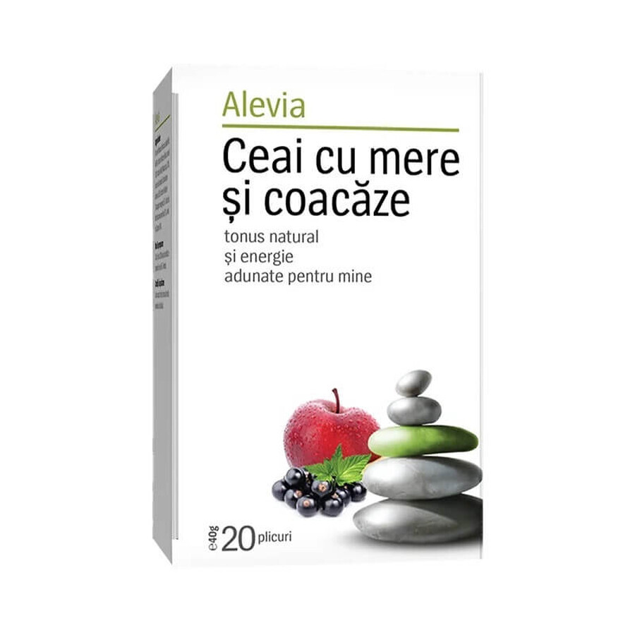 Ceai cu mere și coacaze, 20 plicuri, Alevia