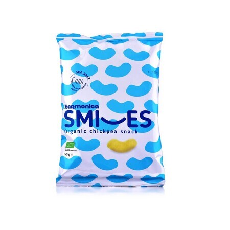 Pufuleti din naut cu sare de mare Smiles Bio, 50 gr, Harmonica