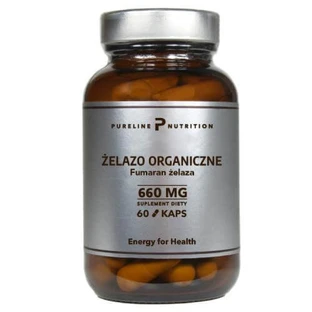 Pureline Nutrition Bio-Eisen (Eisen-Fumarat), 60 Kapseln