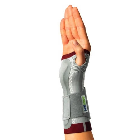 Actimove Professional Line ManuMotion Handgelenkstabilisierungsorthese mit Verstärkung und medizinischer Kompression (L) links weiß