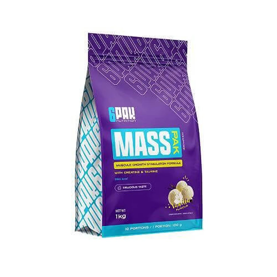 6Pak Nutrition Mass Pak gainer Vanilla, 1 kg