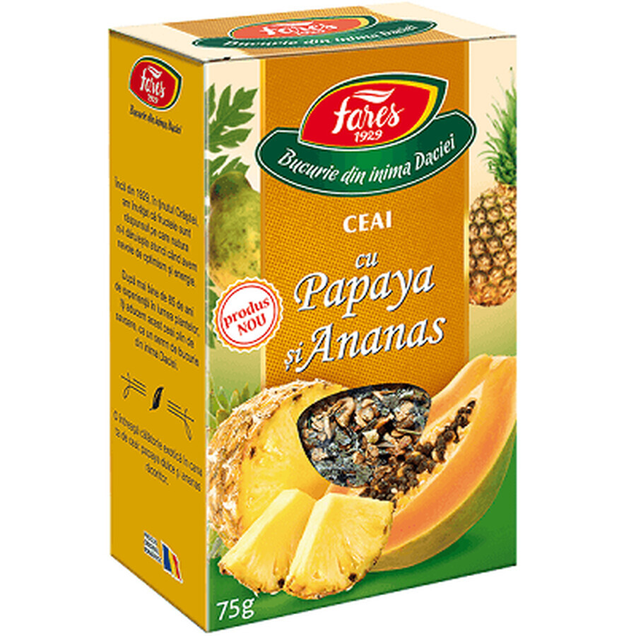 Papaya and Pineapple Tea, 75 g, Fares