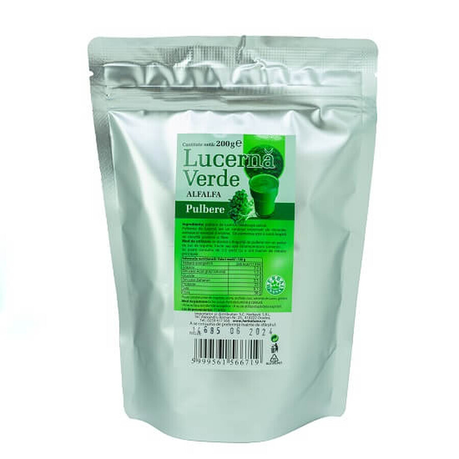 Pulbere de lucerna verde, Alfalfa, 200 gr, Herbal Sana