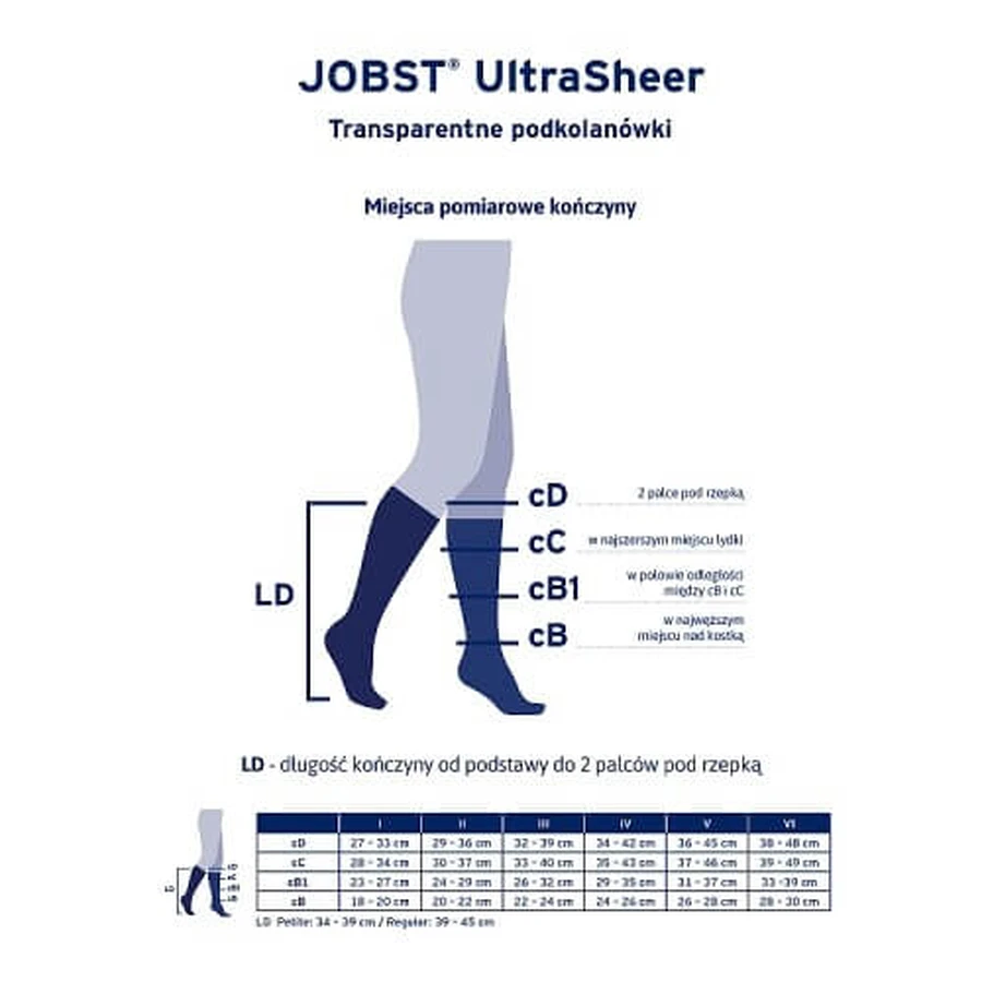 JOBST ULTRASHEER Kurzer Kompressionskniestrumpf CCL1 natur, Größe 5 ZP