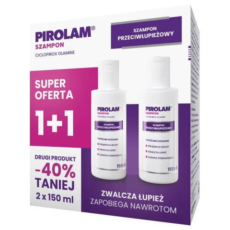 Pirolam Champú anticaspa, 2 x 150 ml
