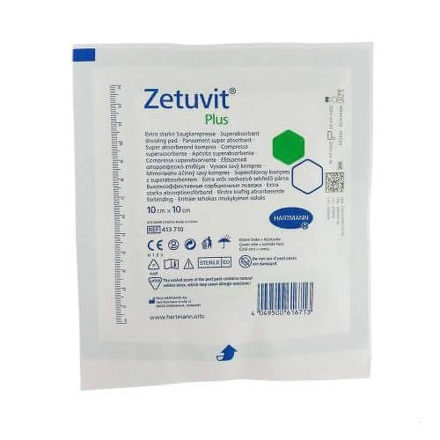 ZETUVIT Plus Pansement stérile 10 x 10cm, 1pc