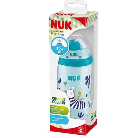 NUK Flexi Cup Kubek z miękką słomką 12m+ niebieski, 300ml: ceny i cechy