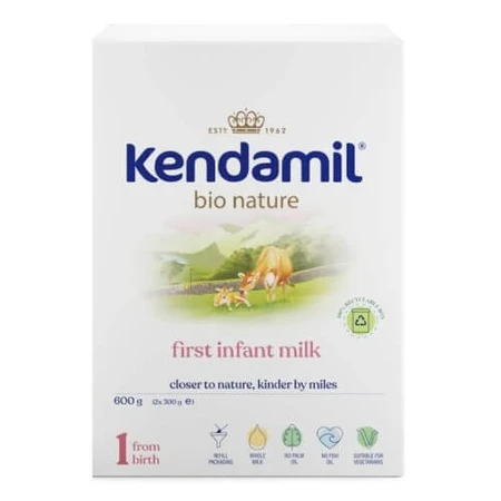 Kendamil BIO Nature 1 leche en polvo para bebés desde el nacimiento, 600 g